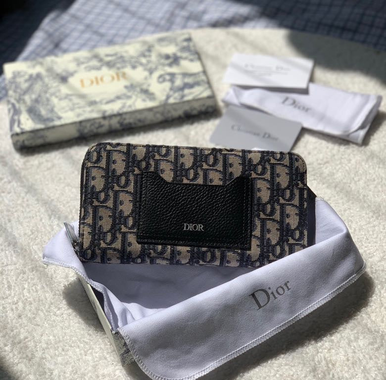 Dior 老花帆布 拉链长夹