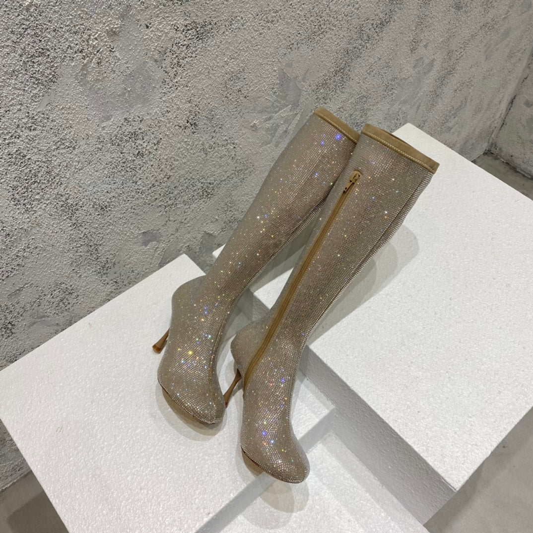 Официальный сайт BV-22s. Новинки осенне-зимнего сезона - Ботинки на высоком каблуке со стразами - Размеры 35-39-40-42 (можно заказать индивидуально) - 1