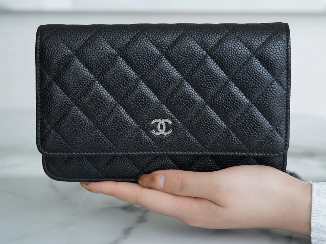 Chanel Classic WOC - Текстура ?кожура личи? - Золотая пряжка - Серебряная пряжка - Сумка на цепочке