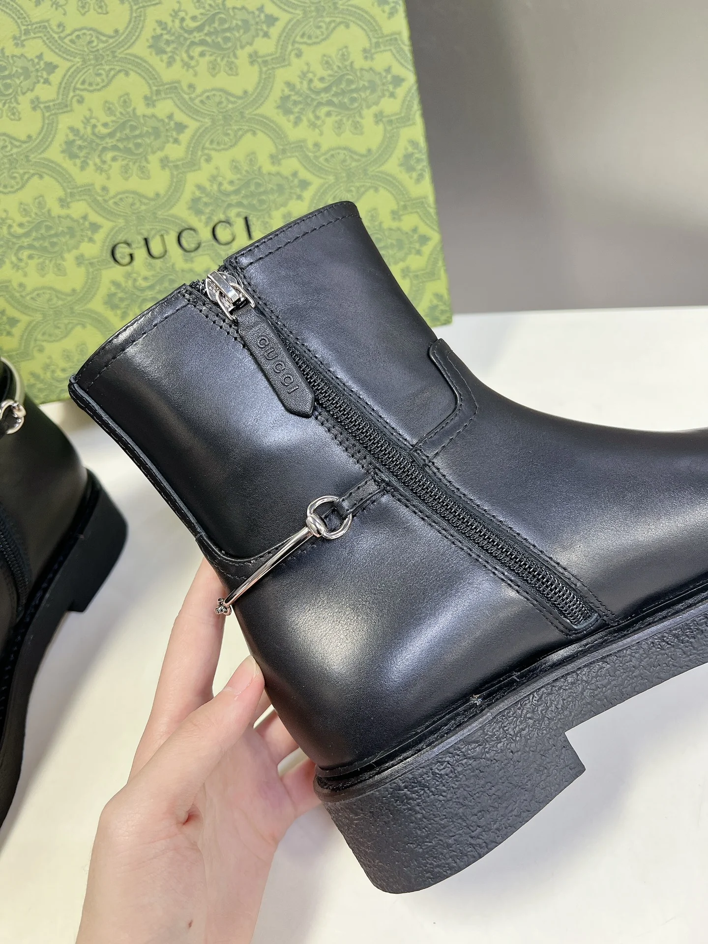 Ботинки для верховой езды Gucci 2024 - Черные - 1