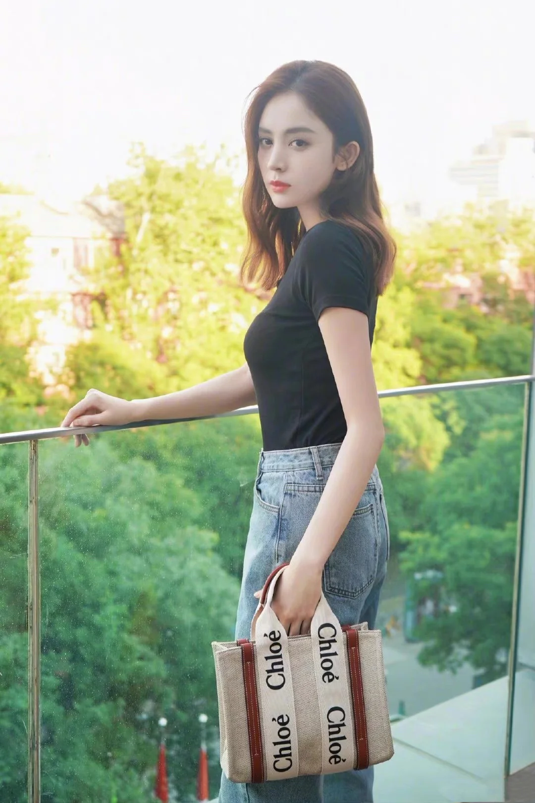 Сумка-тоут Chloe Woody - Маленькая - Коричневая