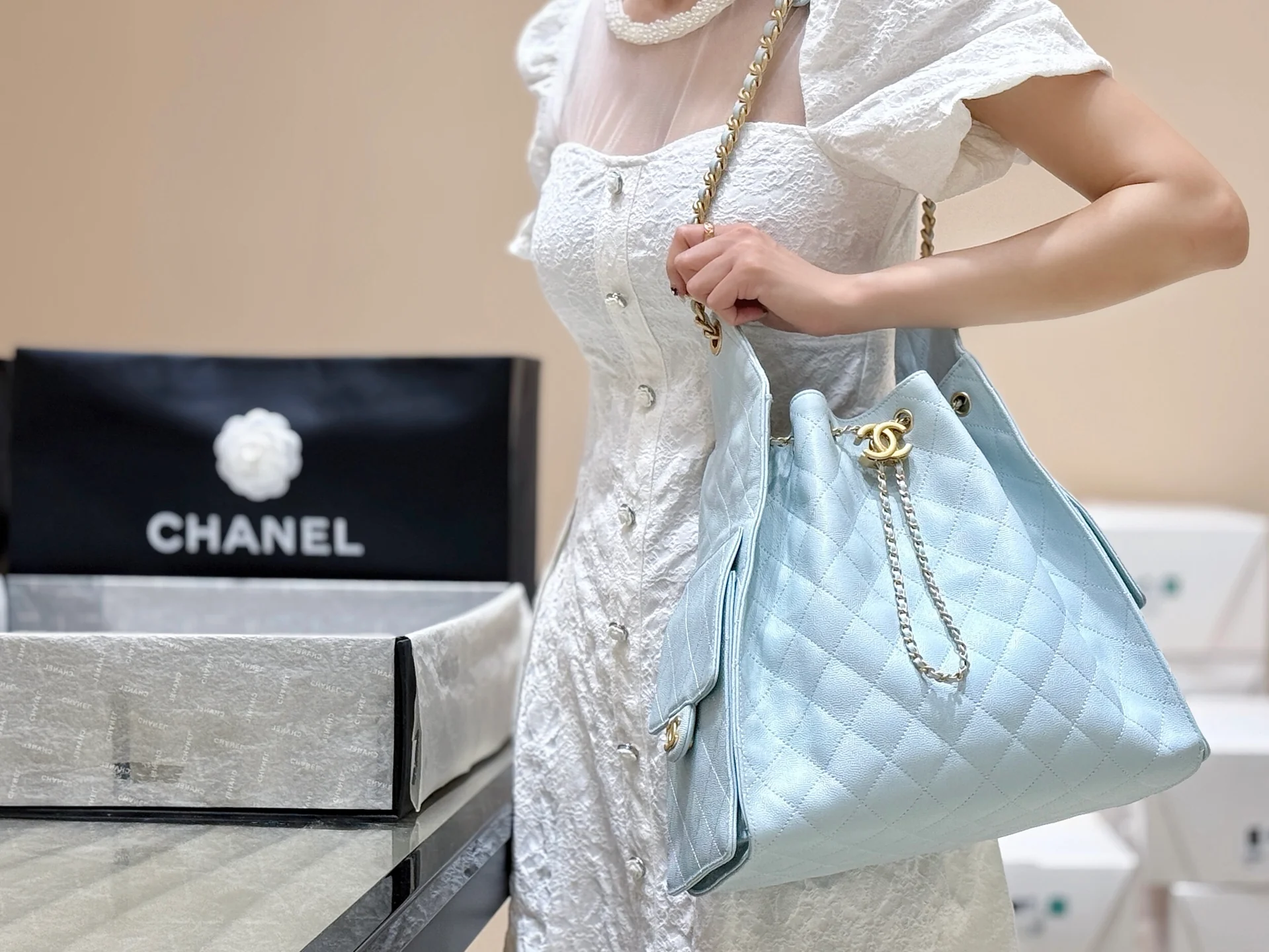 Сумка Chanel 25s 25bag Large - синяя