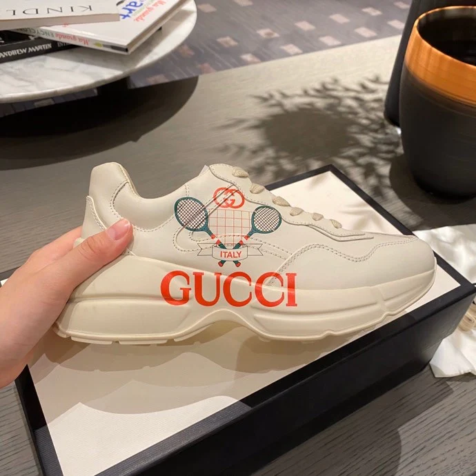 Массивные кроссовки Gucci - унисекс - 4