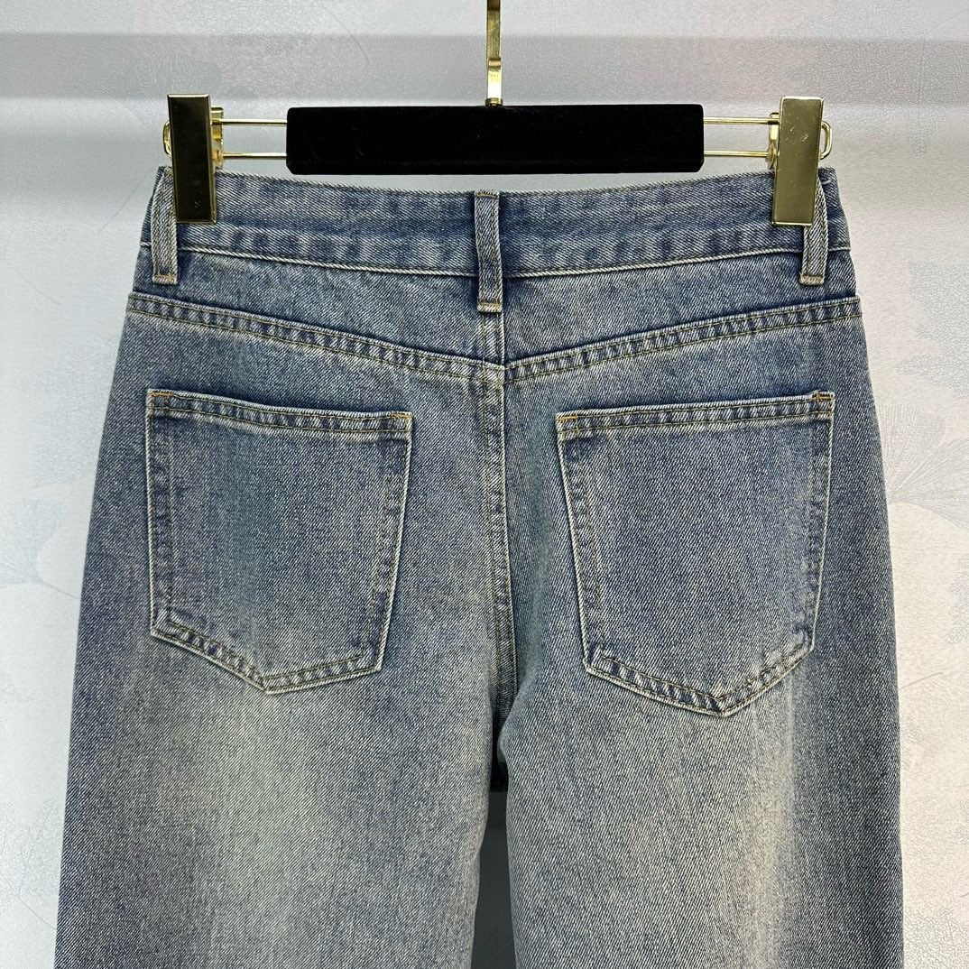 Летние джинсы прямого кроя Chanel 2403