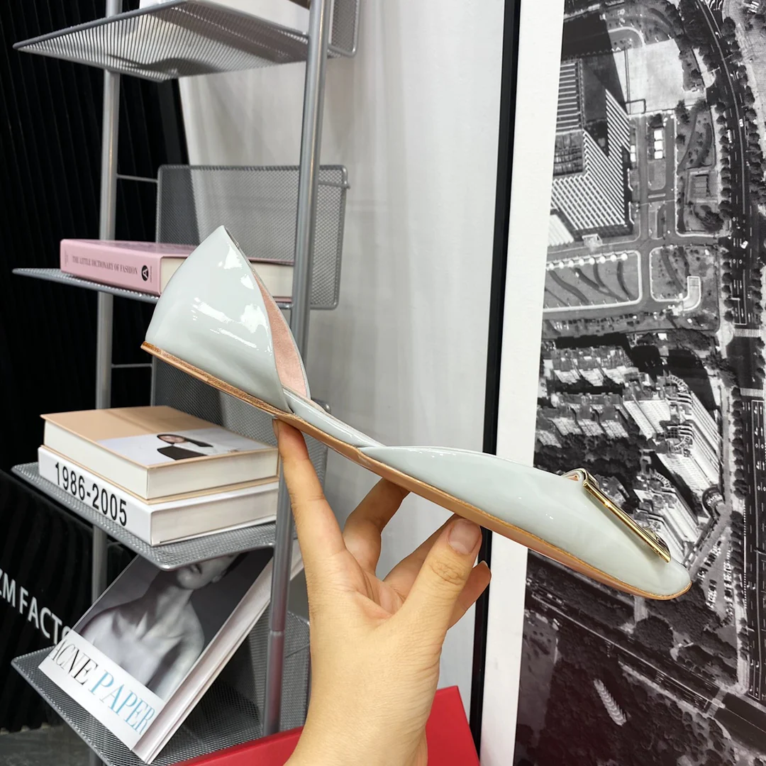 RV с плоским дном и полым квадратным носком - светло-голубой