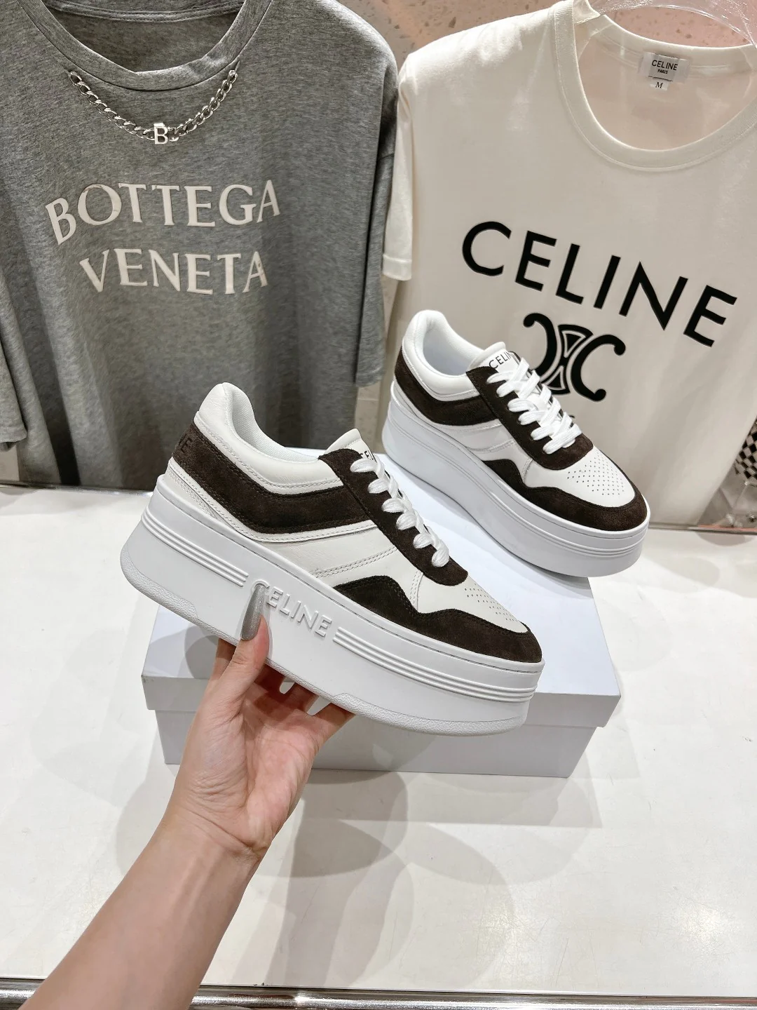 Кроссовки на платформе Celine 2024 — черные