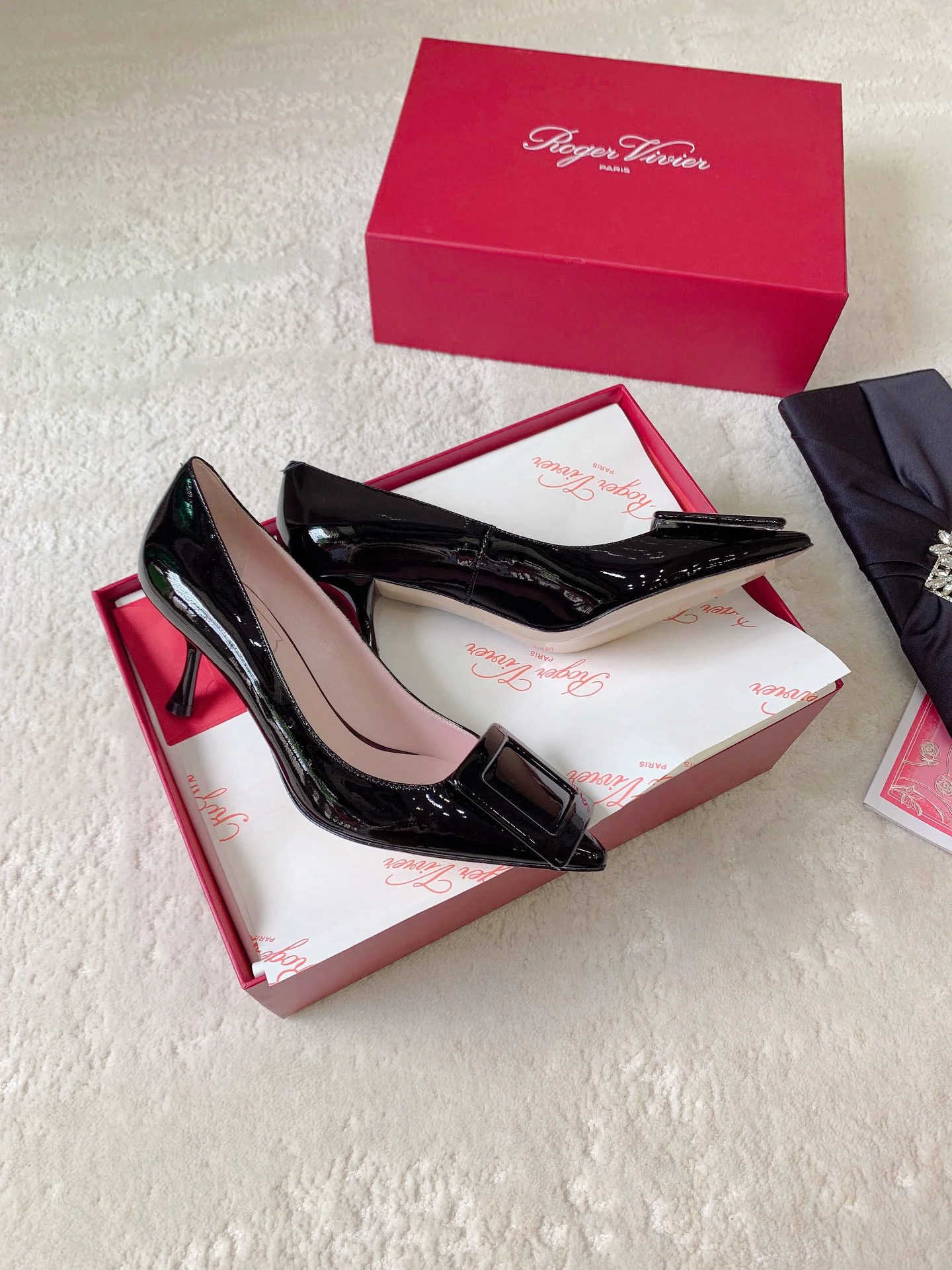 Обувь RV - Новинка весны/лета 2023 - Лакированные туфли на высоком каблуке - Черные