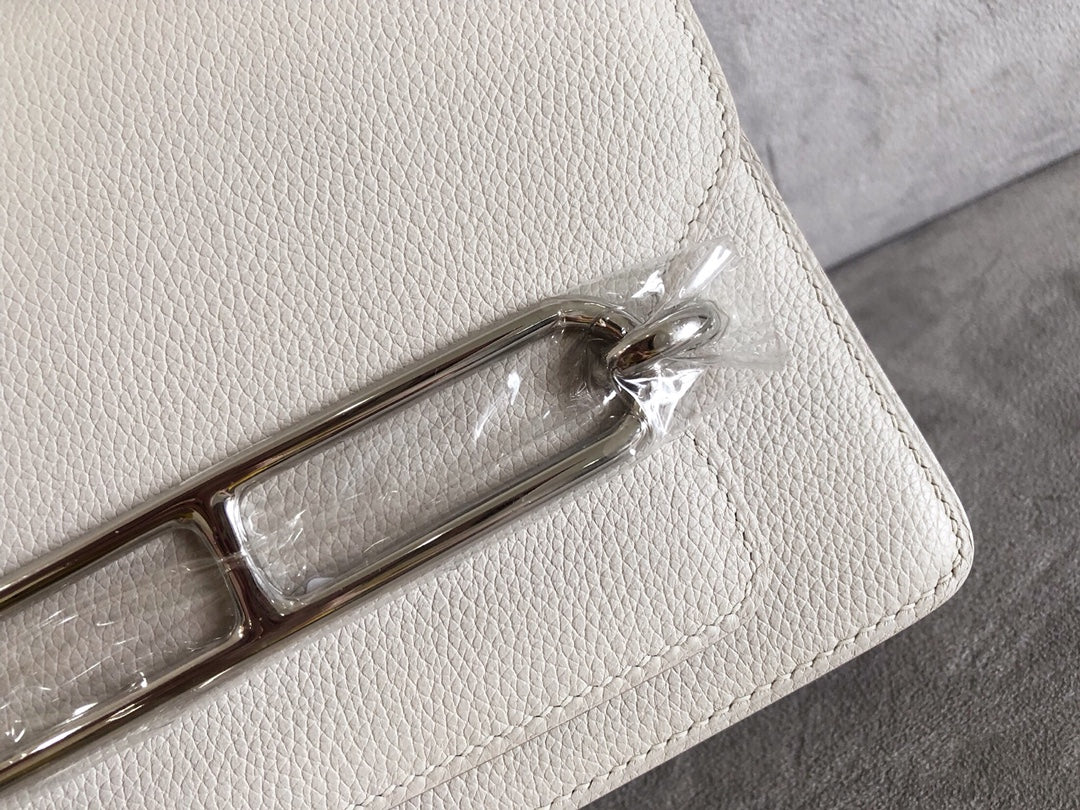 Hermes Roulis 19-8L Glacier White Silver Buckle