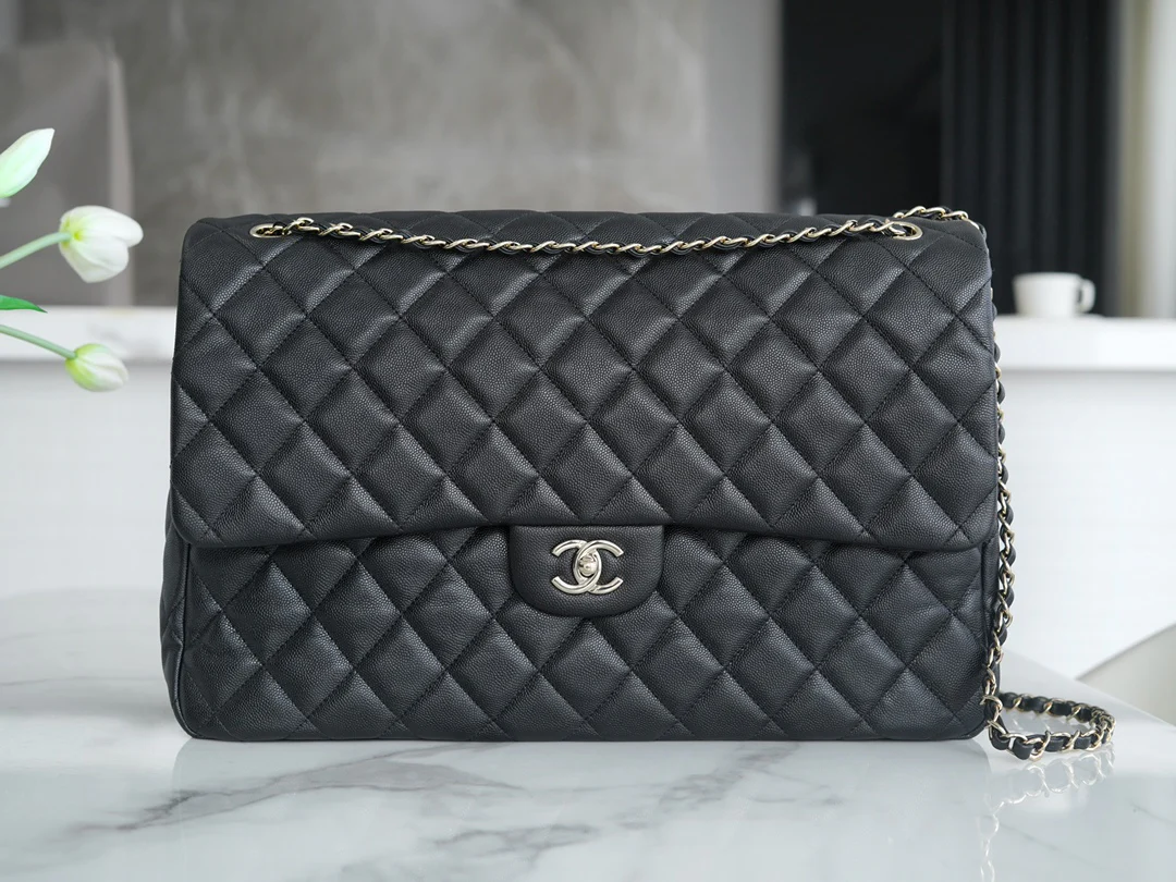 Сумка Chanel 24c Extra Large CF Chain Shoulder Bag - Caviar Black