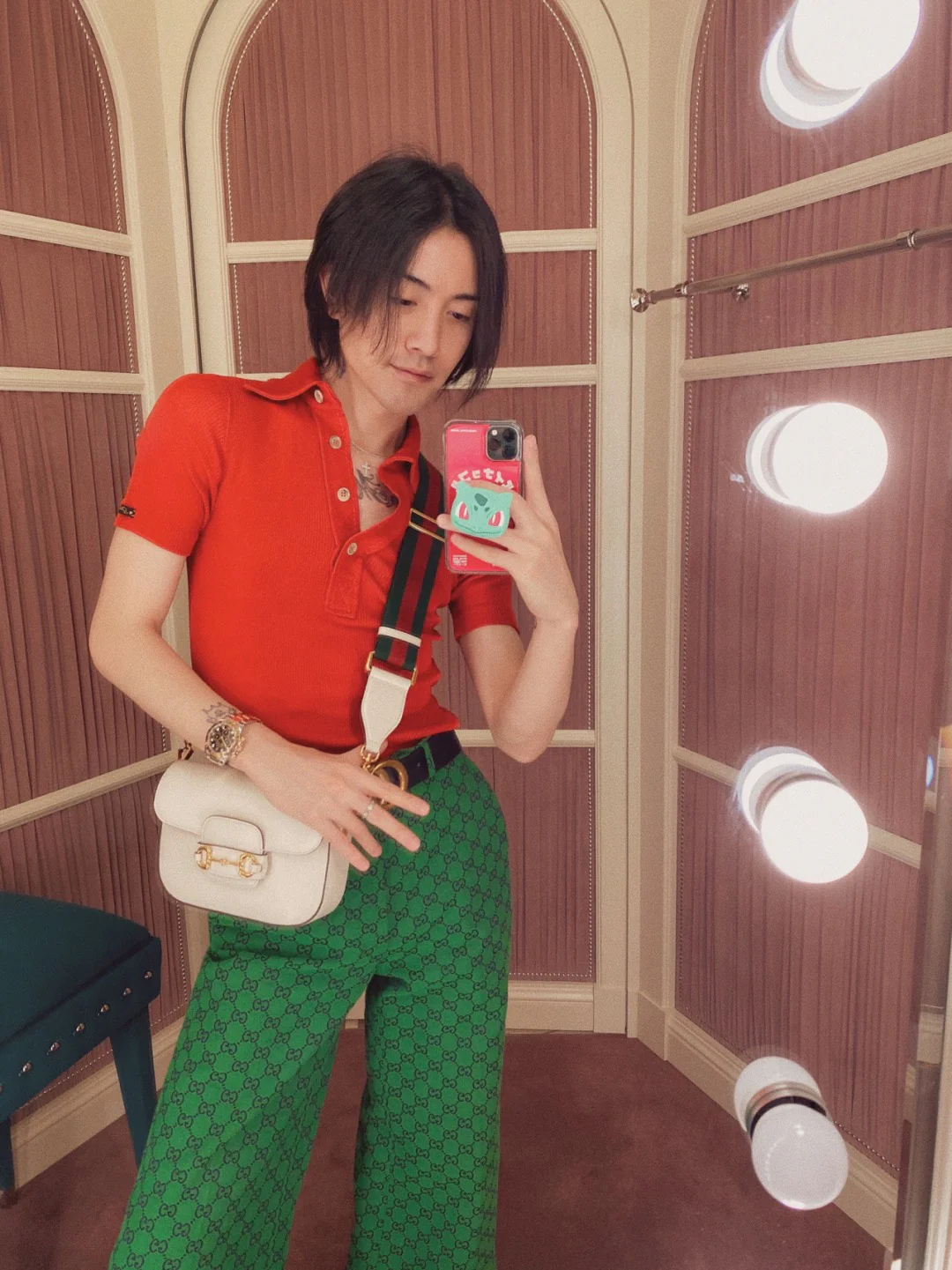 Сумка-седло Gucci 1955 из натуральной кожи с пряжкой в ??виде подковы