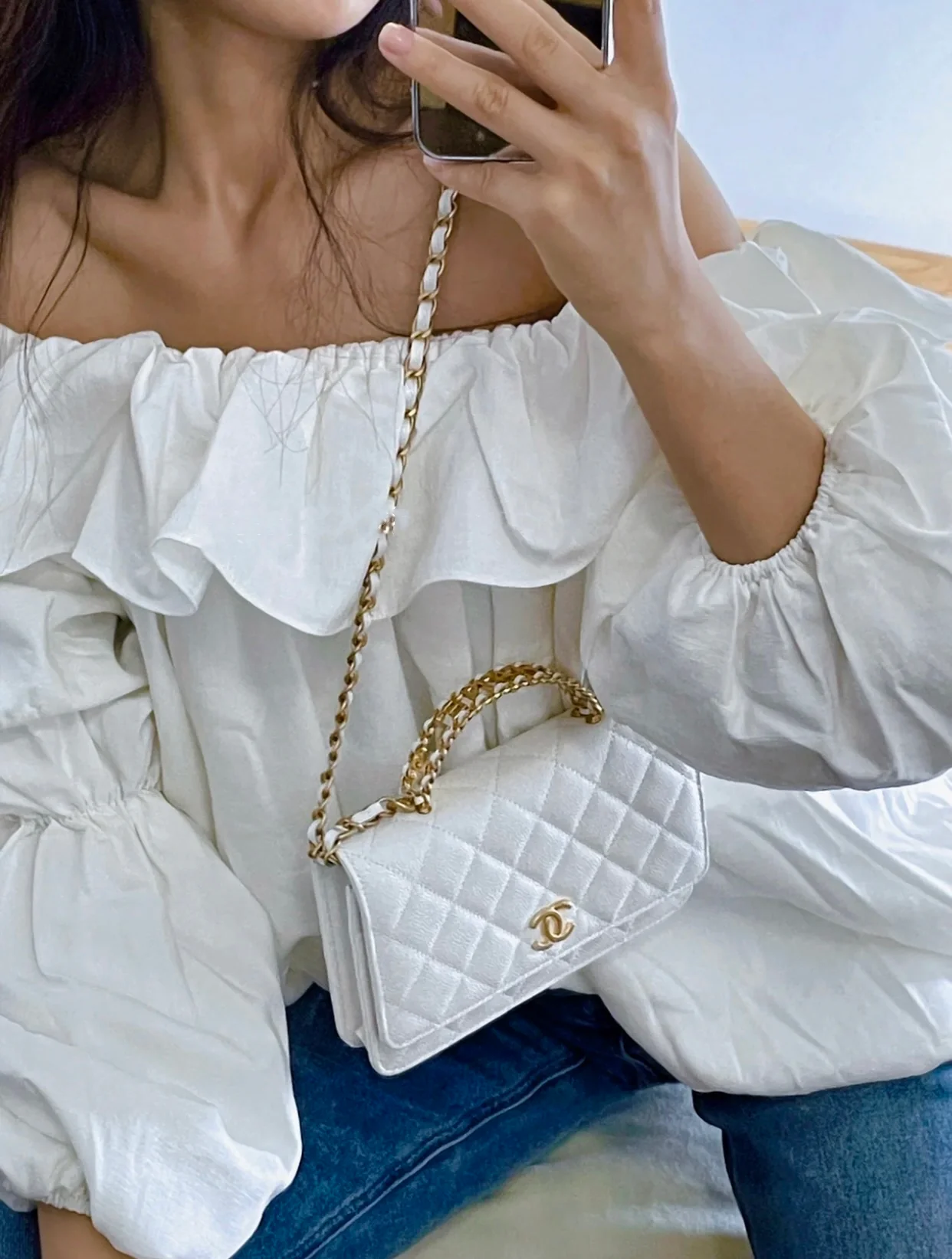 Ручка для письма Chanel 2022 WOC Platinum Ball