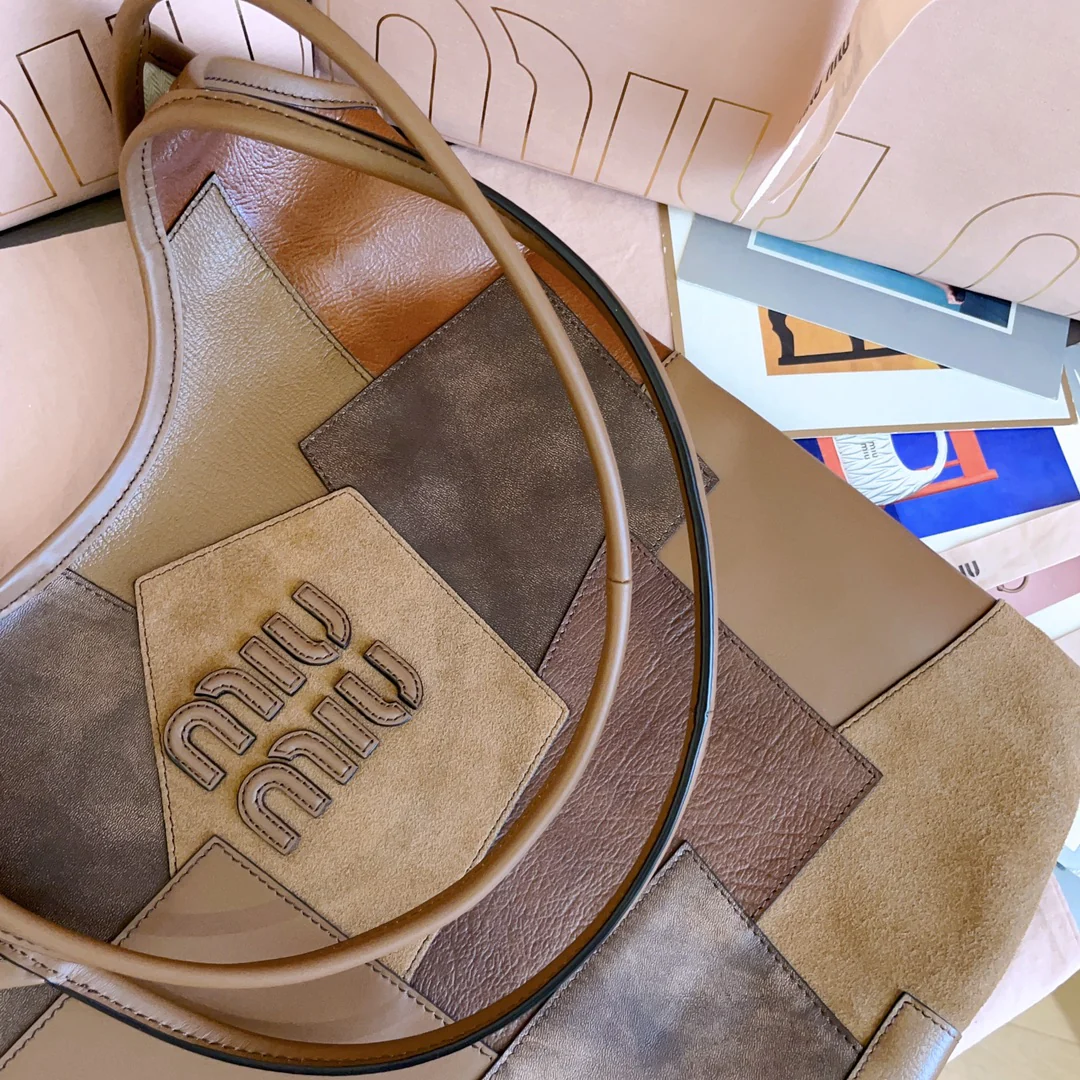 Сумка-тоут Miu Miu-5bg231 из кожи в стиле пэчворк