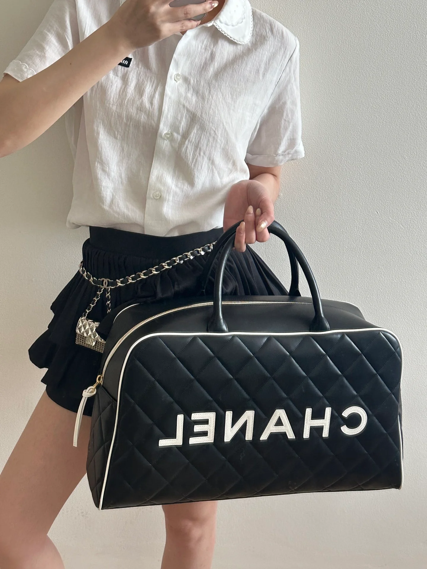 Сумка для переноски шаров для боулинга 25 пенсов - черная