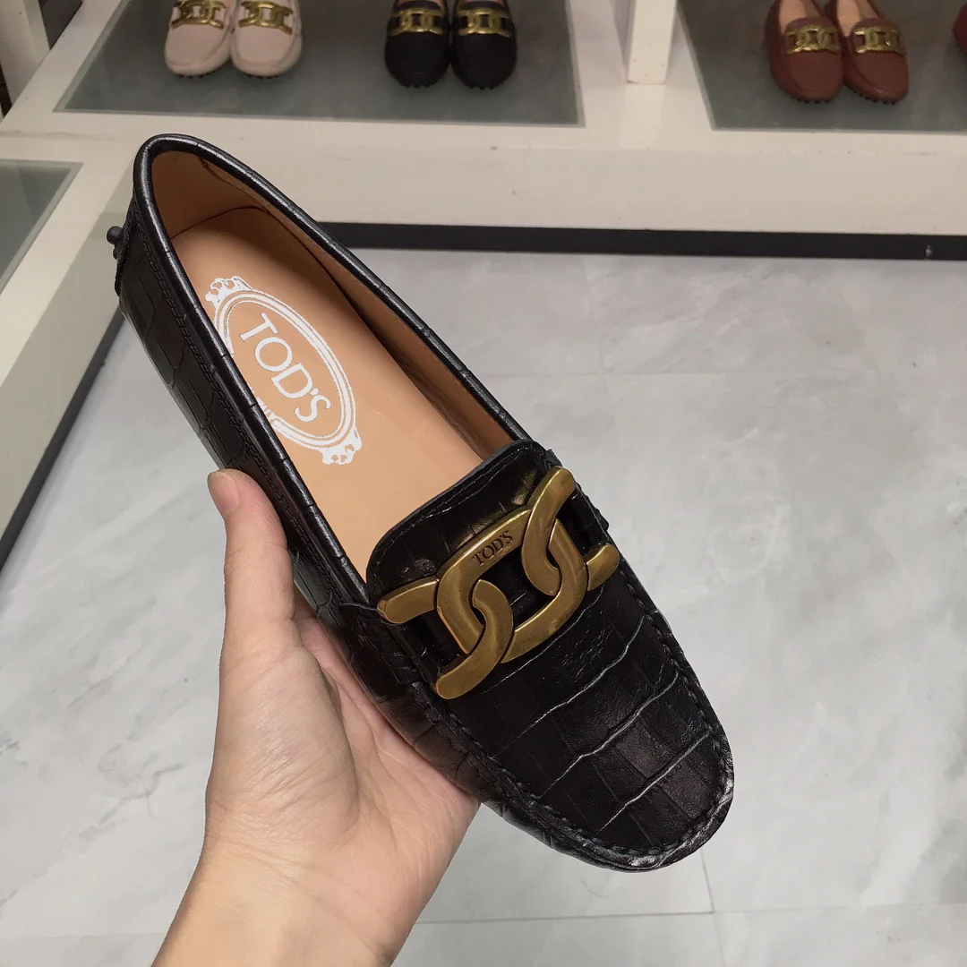 Tods - клетчатые лоферы - туфли без шнурков