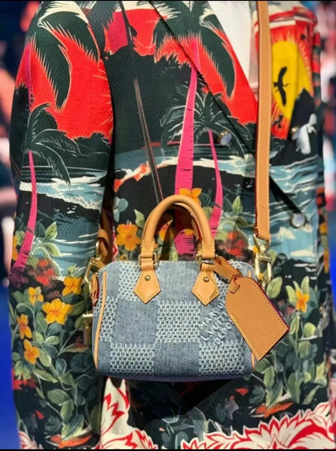 m40682-LV-nano-speedy handbag-denim blue