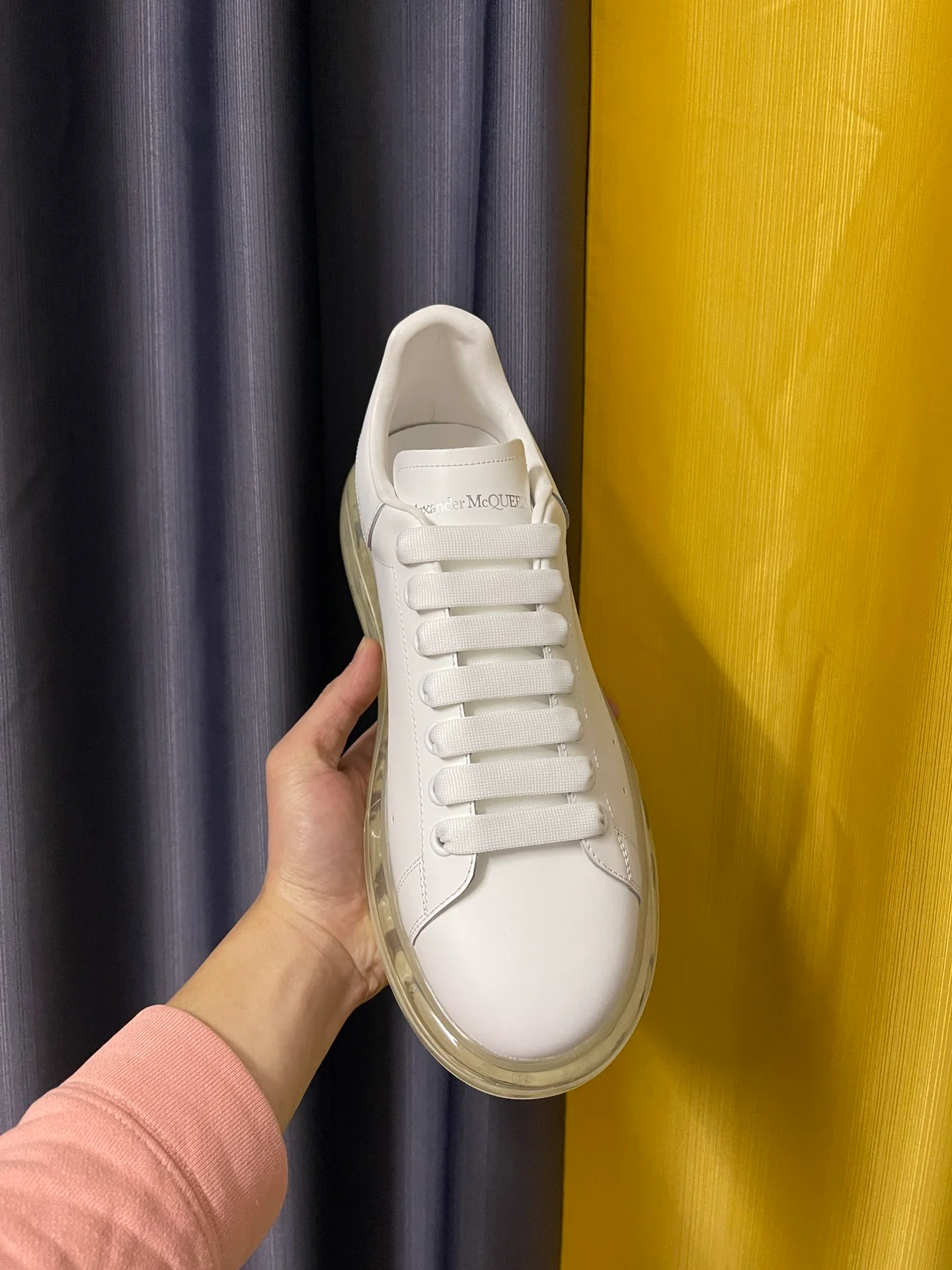 Классические белые кроссовки McQueen - унисекс - полностью из белой кожи с белой воздушной подушкой