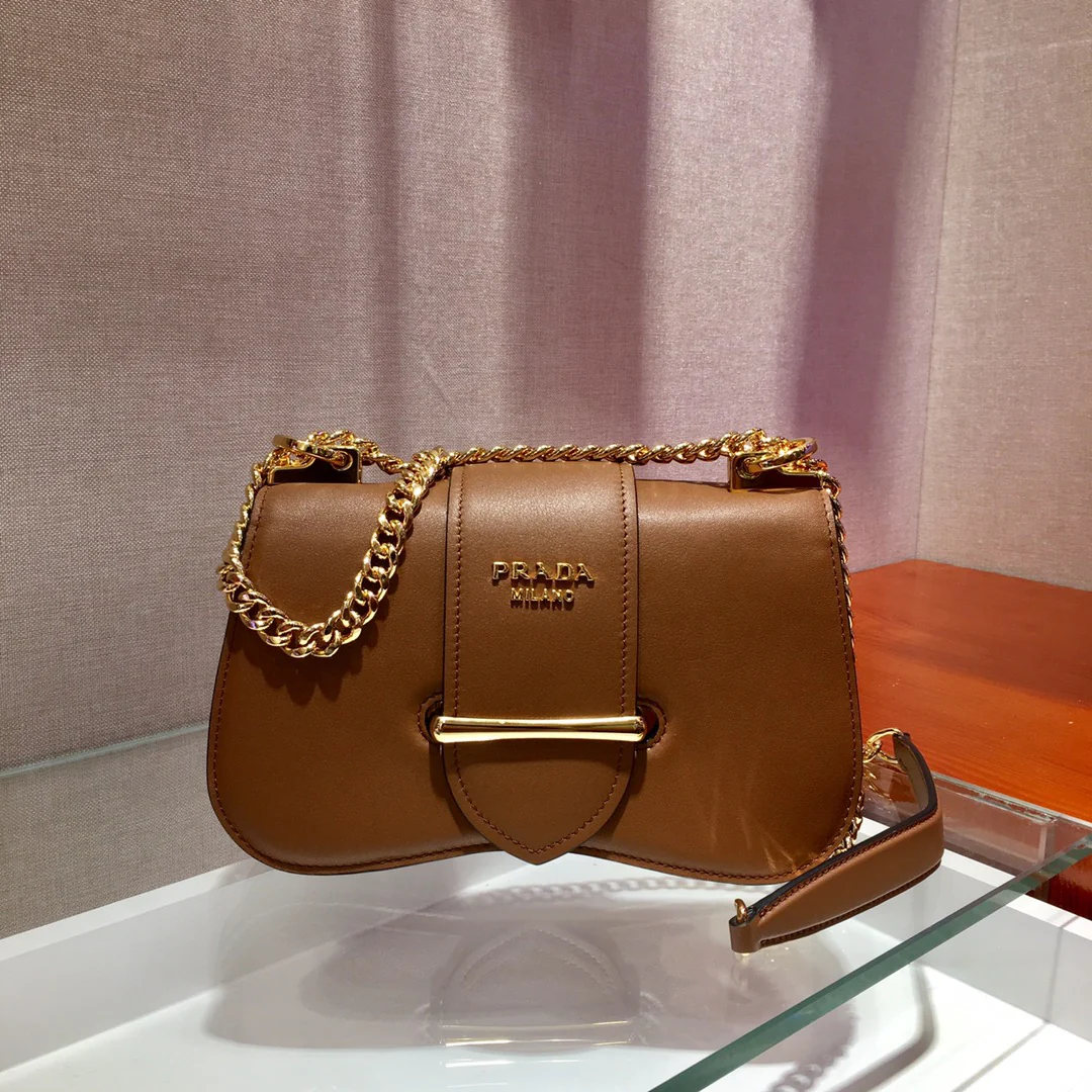 Сумка Prada Sidonie Chain Bag, коричневая, 2019 год.