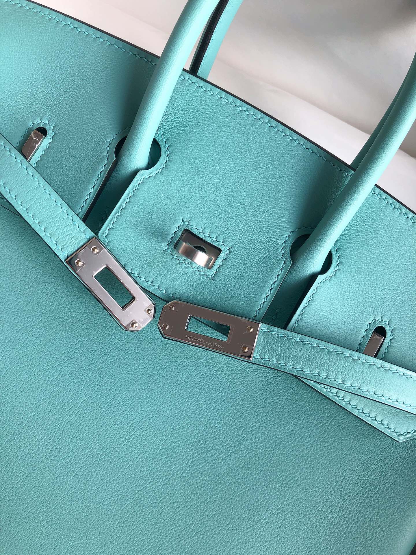 Сумка Hermes Birkin 25 Swift 3p Macaron с серебряной пряжкой