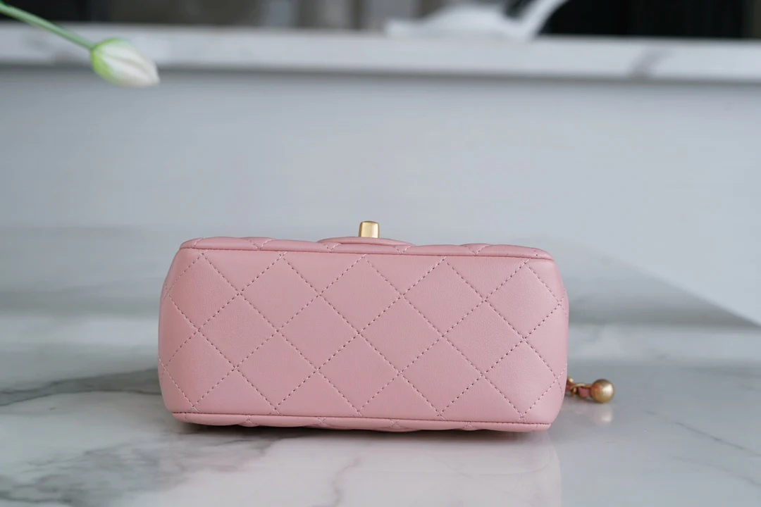 Chanel 23k Gold Globe Square Pink