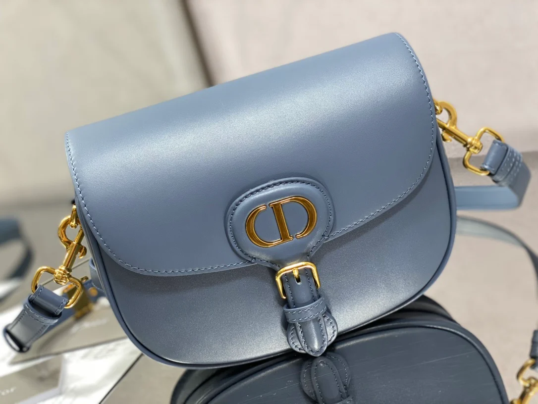 Dior Bobby Medium 22cm Vintage Blue Leather