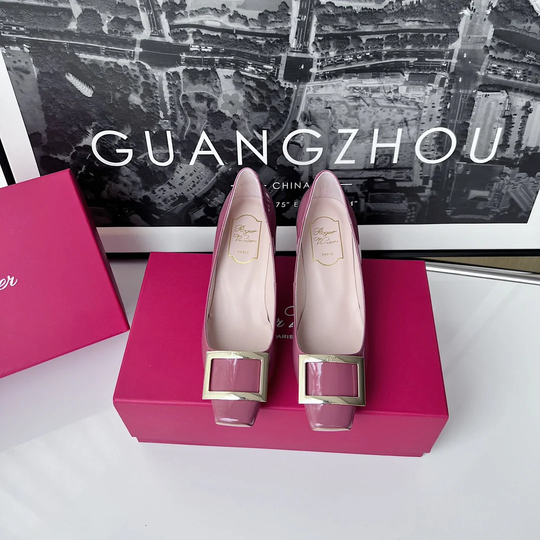 Туфли RV - классические туфли на высоком каблуке - 7-5 см - розового цвета