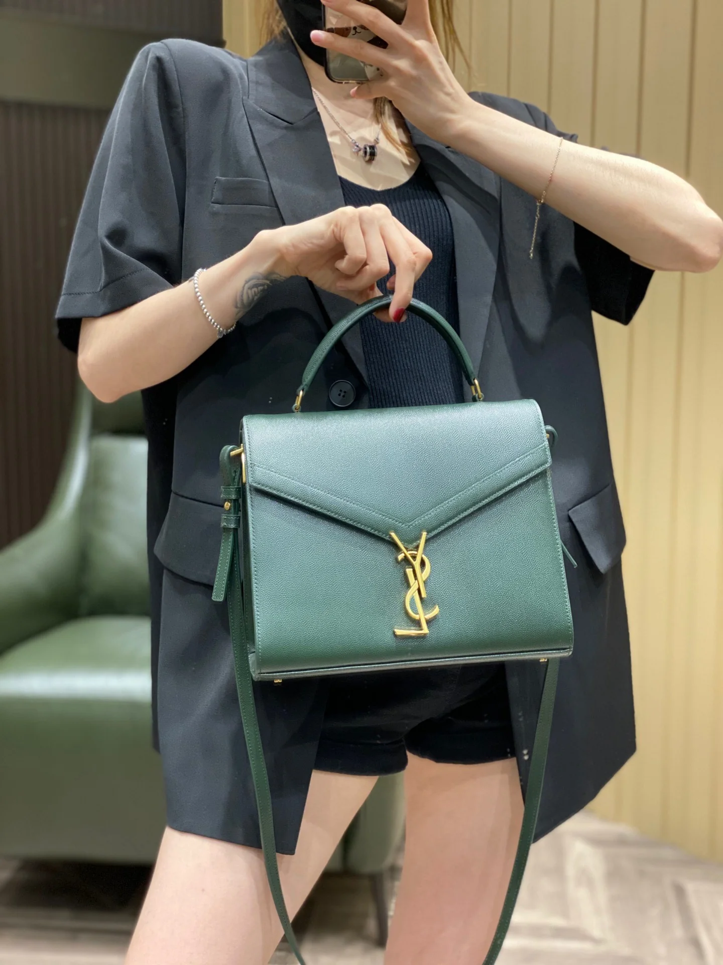 Сумка YSL Cassandra с икорным узором - 1