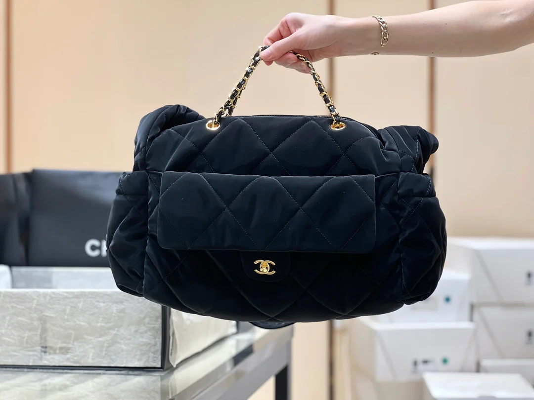 Большая лыжная сумка Chanel 24ncoconeige - черная