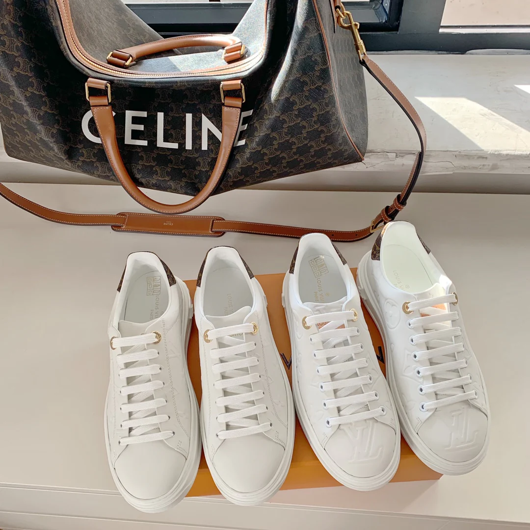 Обувь LV - LV Time Out - белые кроссовки на платформе