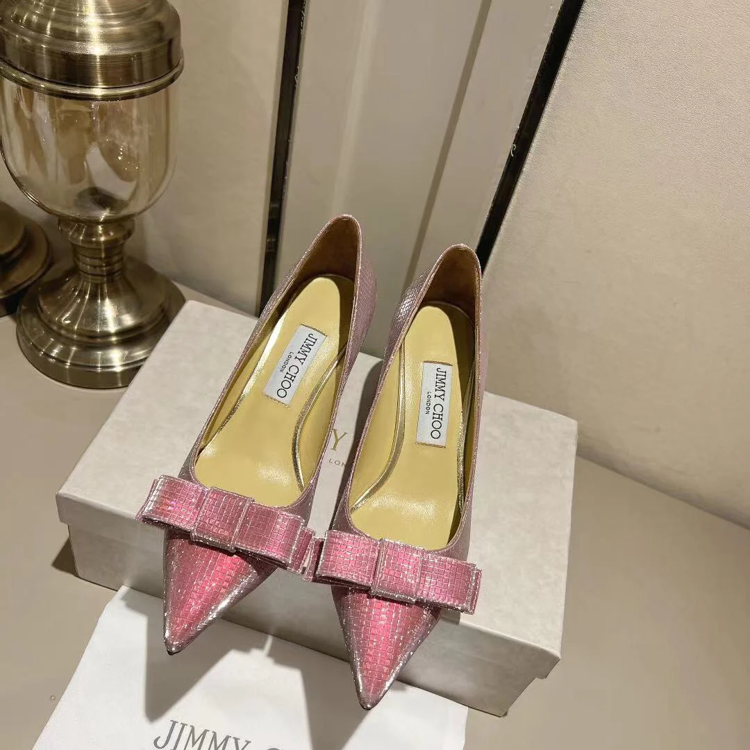 Туфли на высоком каблуке Jimmy Paris Window Custom-Made Bling-Bling (6-5 см) - розовые.