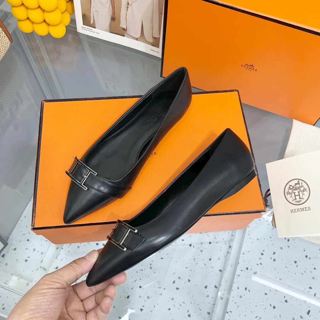 Hermes - Балетки из овечьей кожи