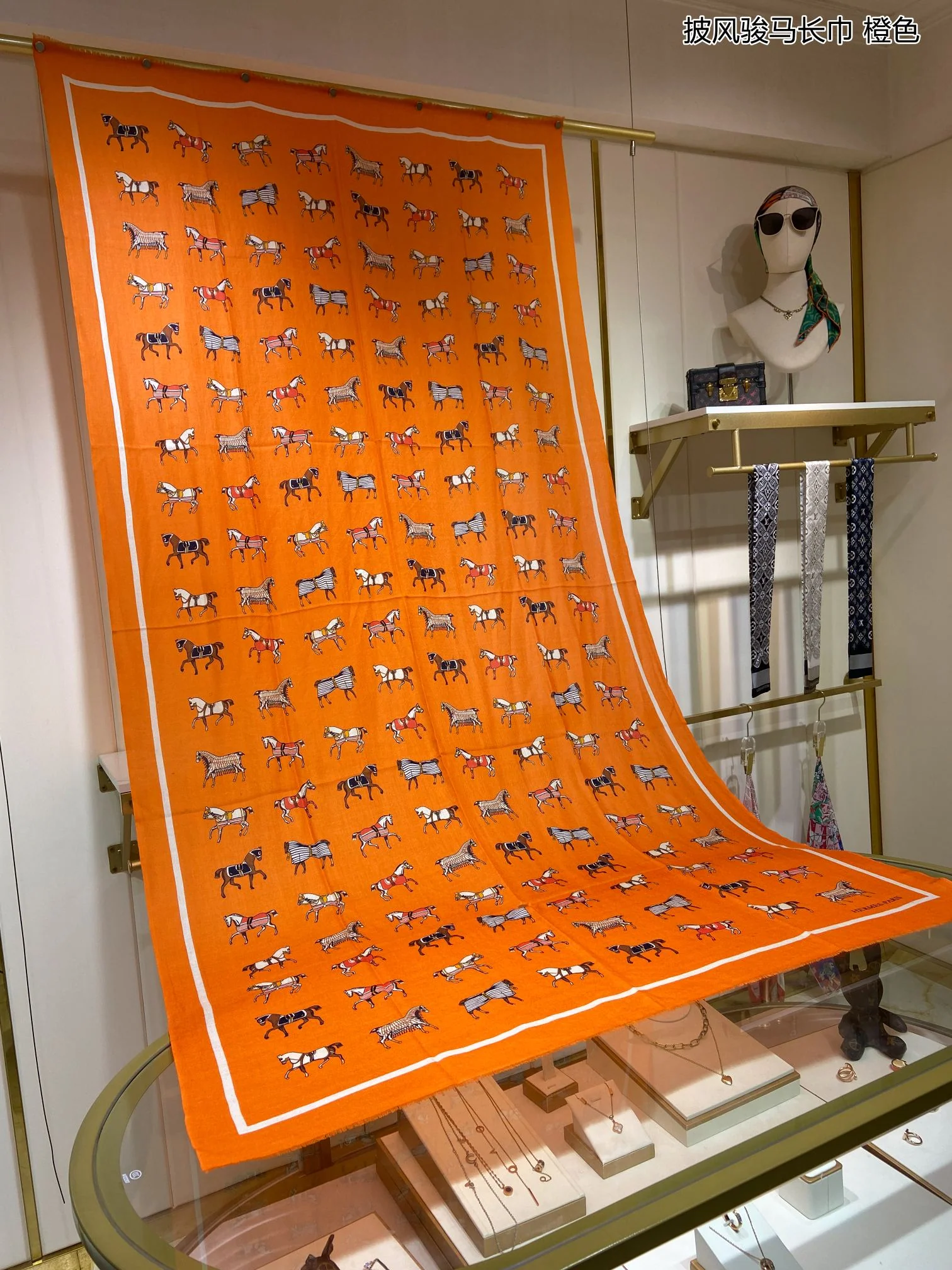 Hermes - Накидка с лошадью - Длинный шарф 100-200 - 100 - Кашемир отборного качества