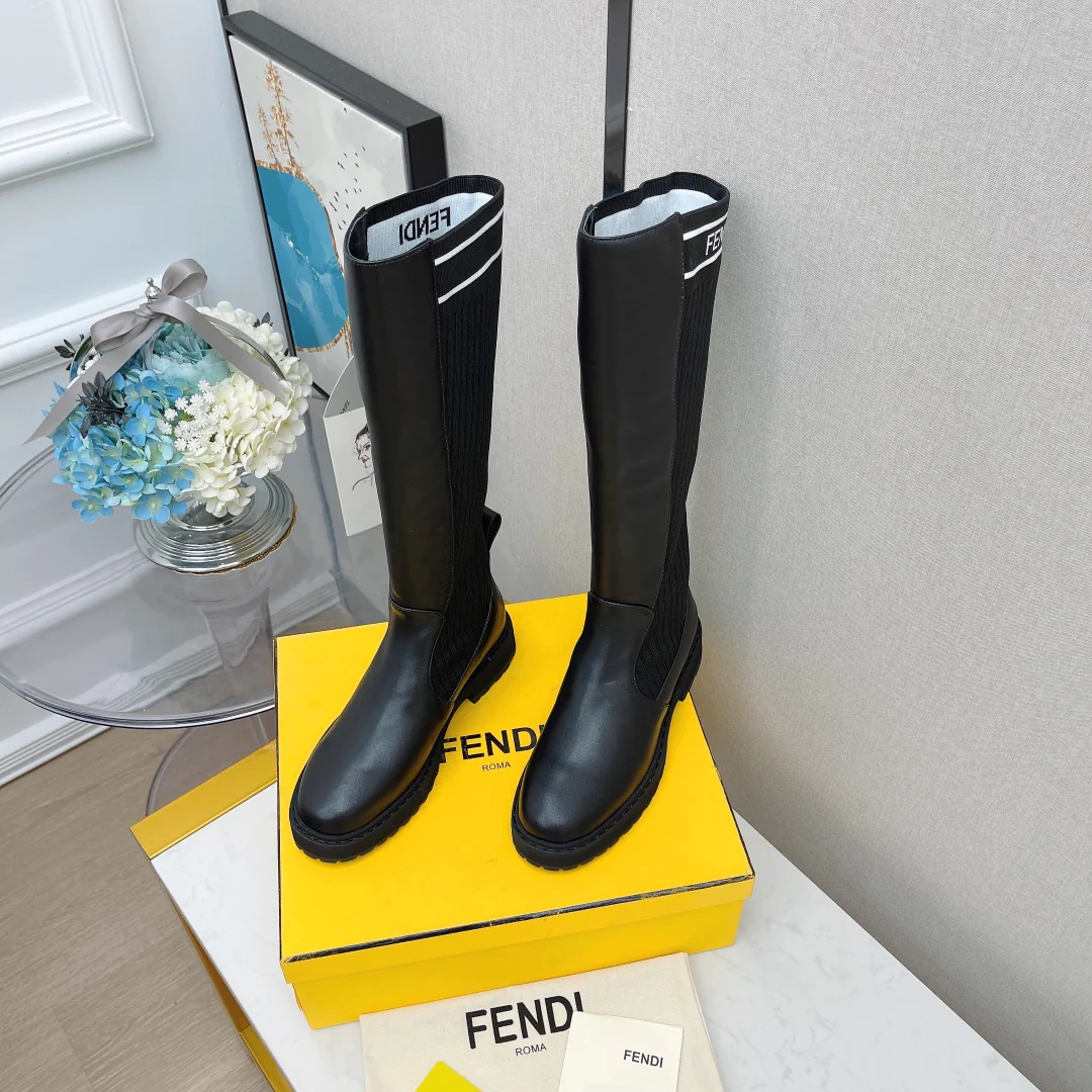 Fendi - Сапоги до бедра - Черные