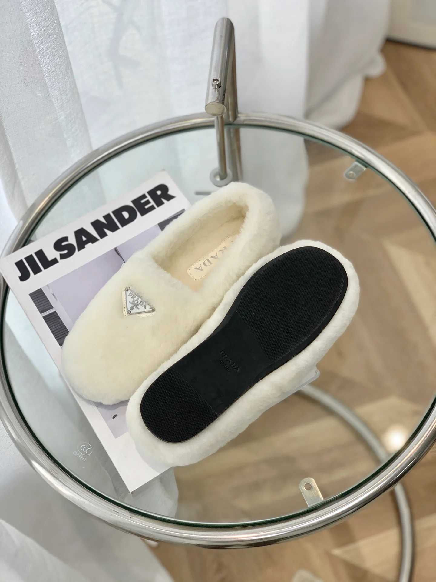 Обувь Prada - Prada - шерстяные лоферы - белые