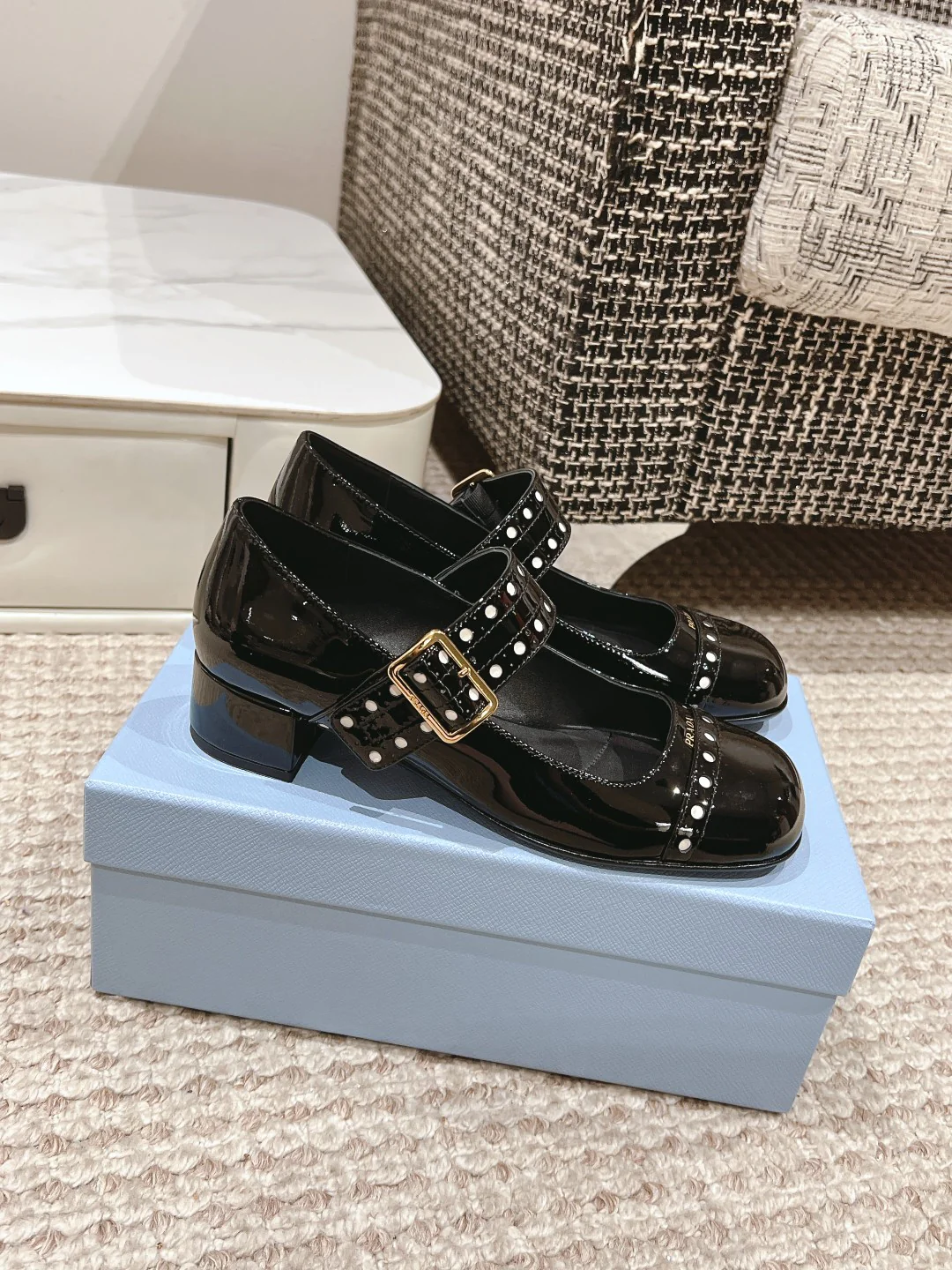 Туфли-мэри-джейн Prada - черные