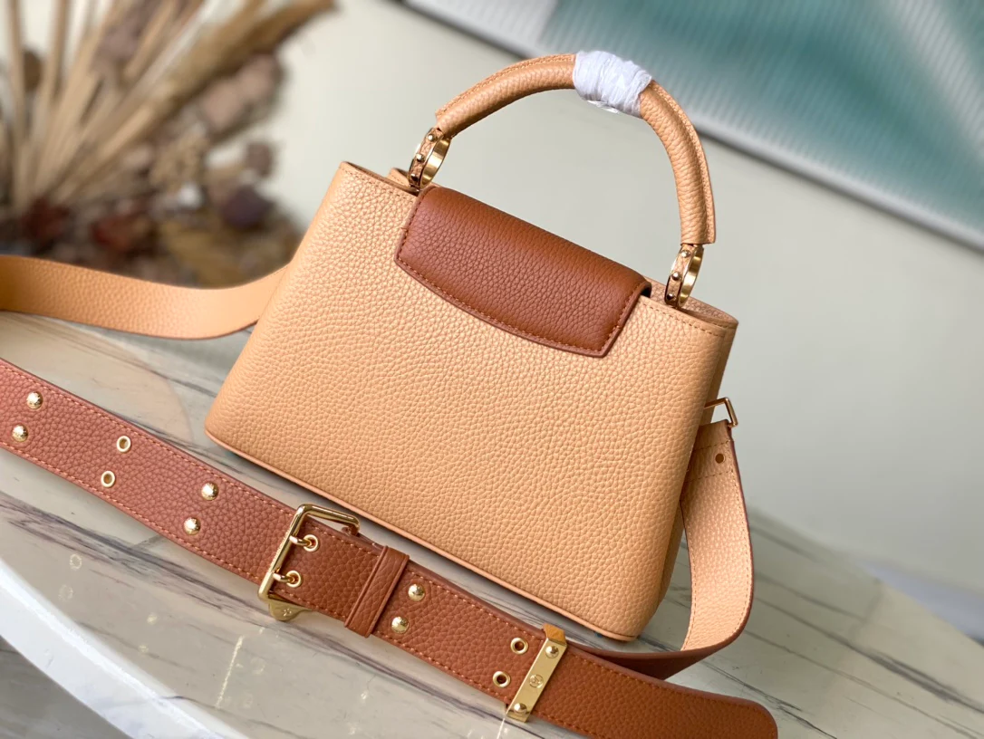 m23058-LV-capucines-коричневый с коричневыми отверстиями от гвоздей-средний