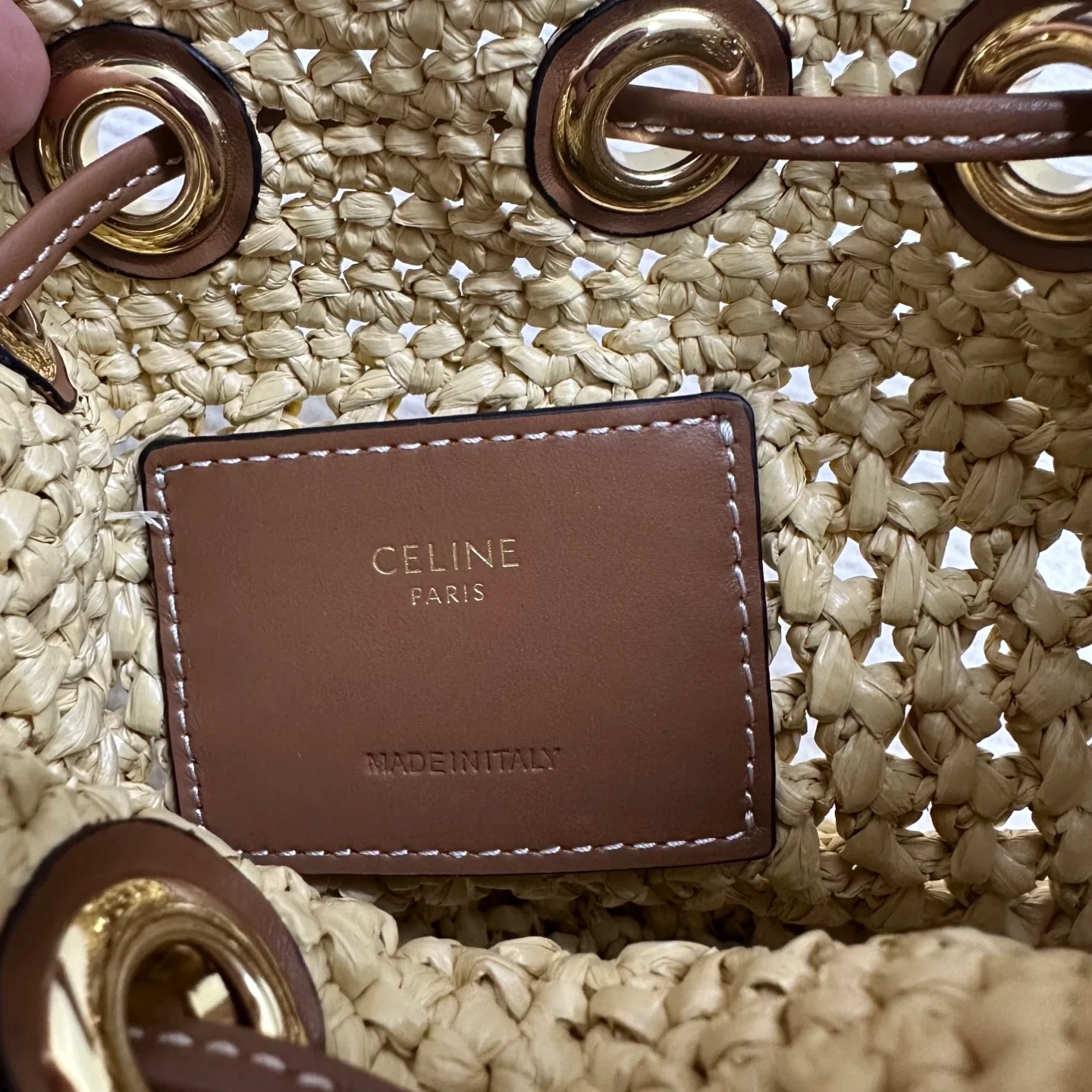 Плетеная сумка-ведро Celine-teen-clara