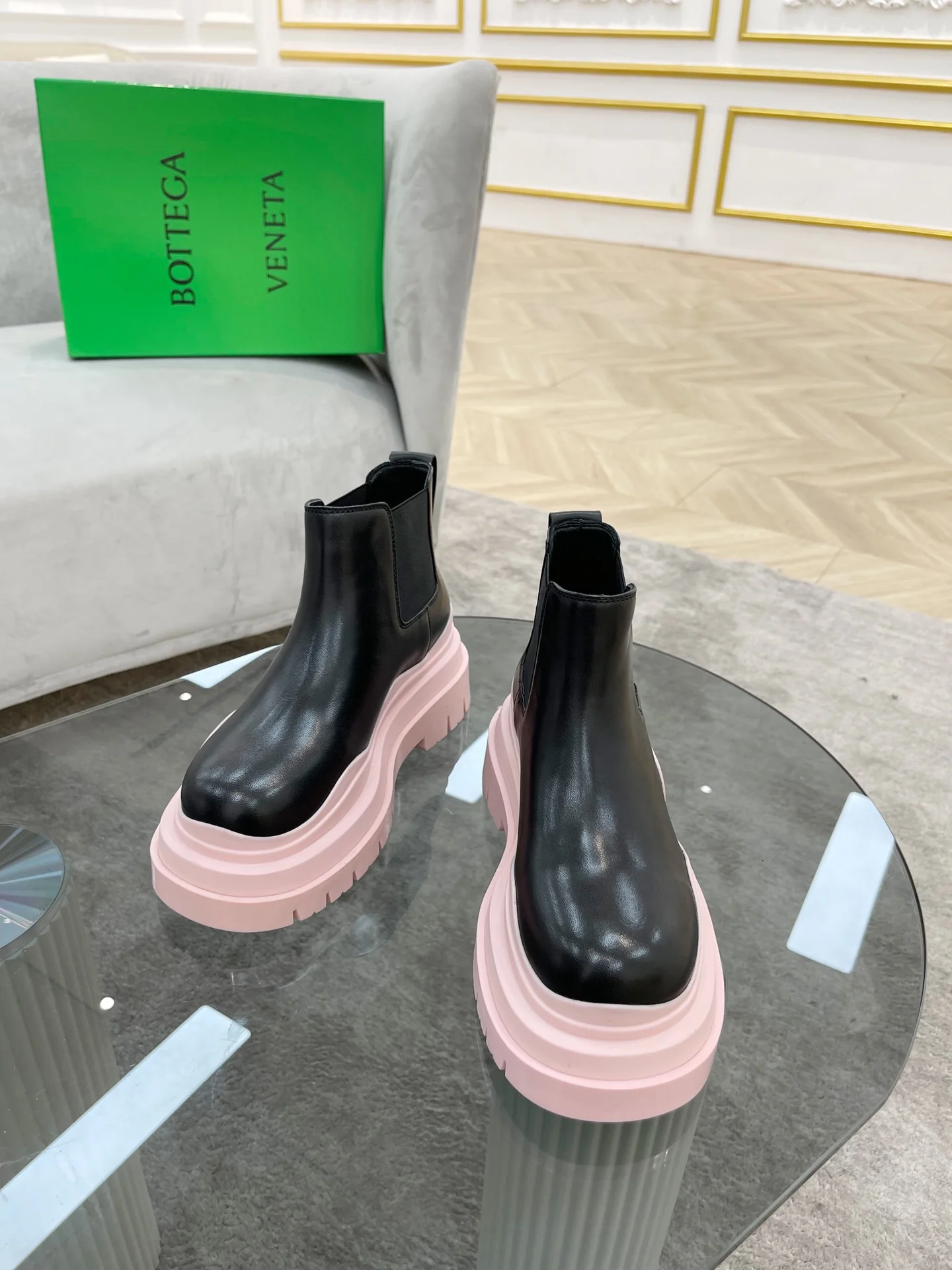 BV - Розовая подошва - Низкие ботинки на платформе