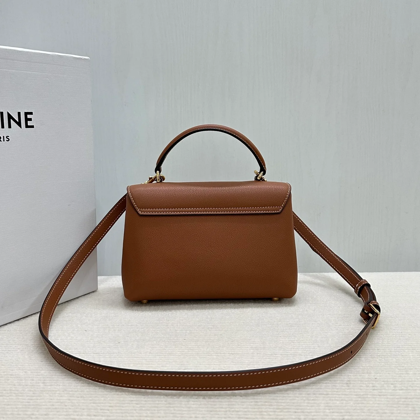 Celine - Триумфальная арка - Сумка Kelly - Коричневая