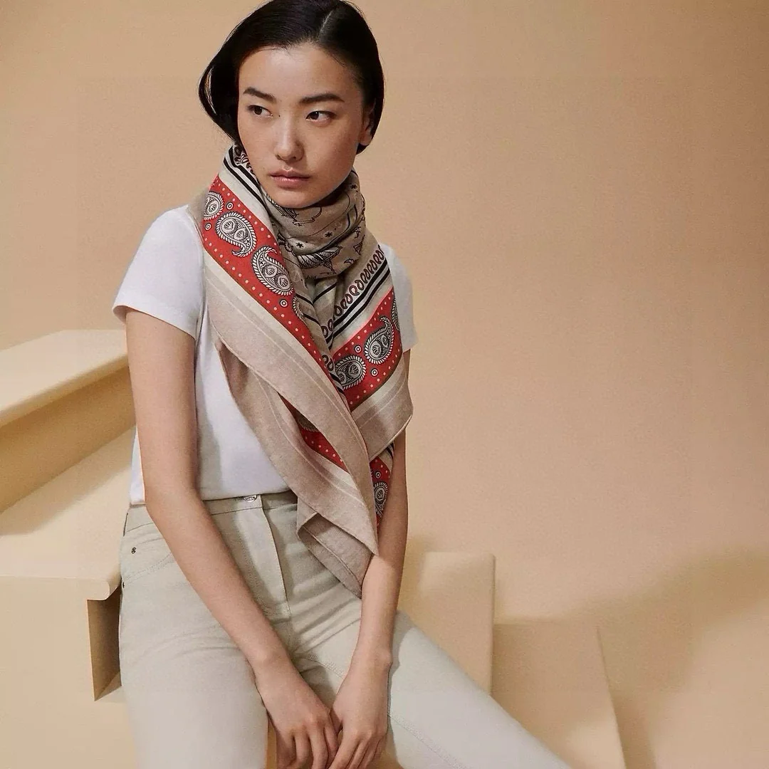 Носовой платок Hermes 2024 в форме матросского тотема