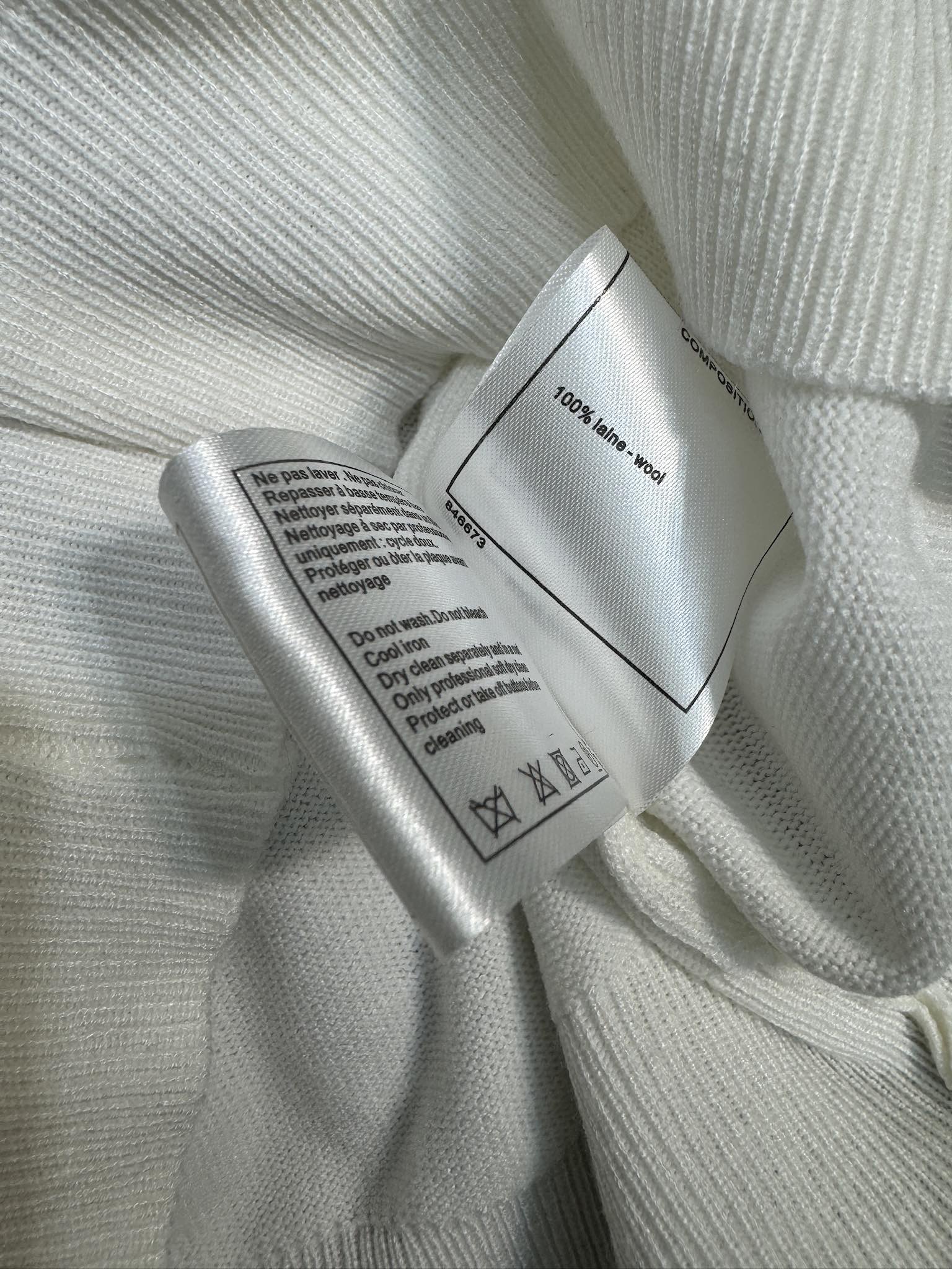 Футболка Chanel 2403 Double C Knit с коротким рукавом - белая - 1 шт.