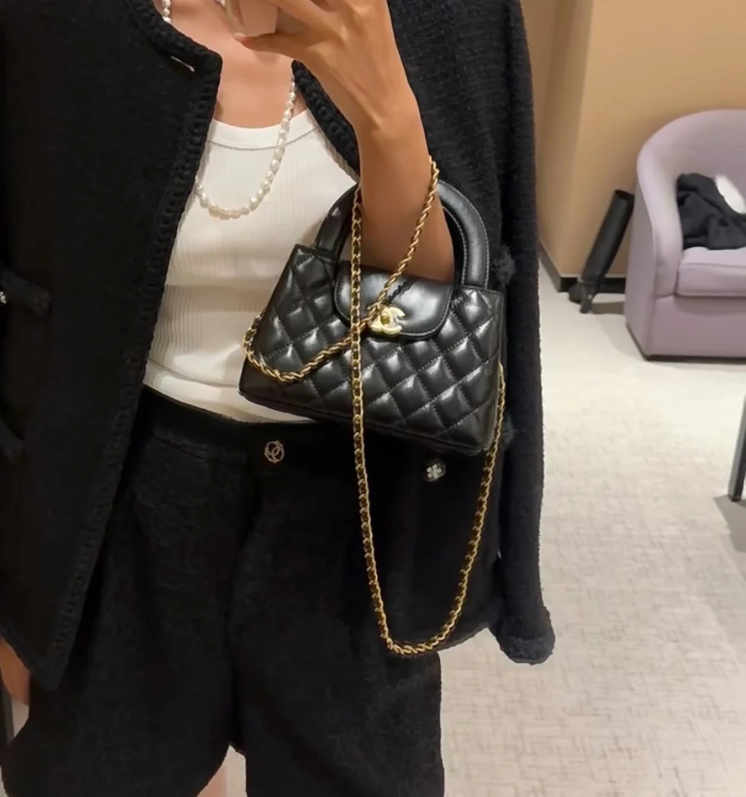 Сумочка Chanel Kelly Chain, большая - черная