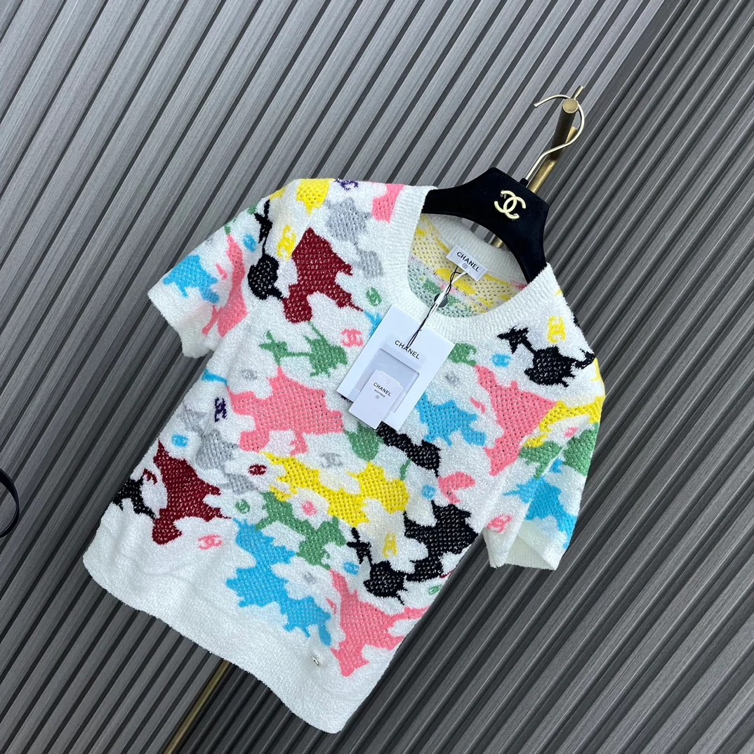 Chanel - Новинка 2404-24 - Ажурный вязаный топ