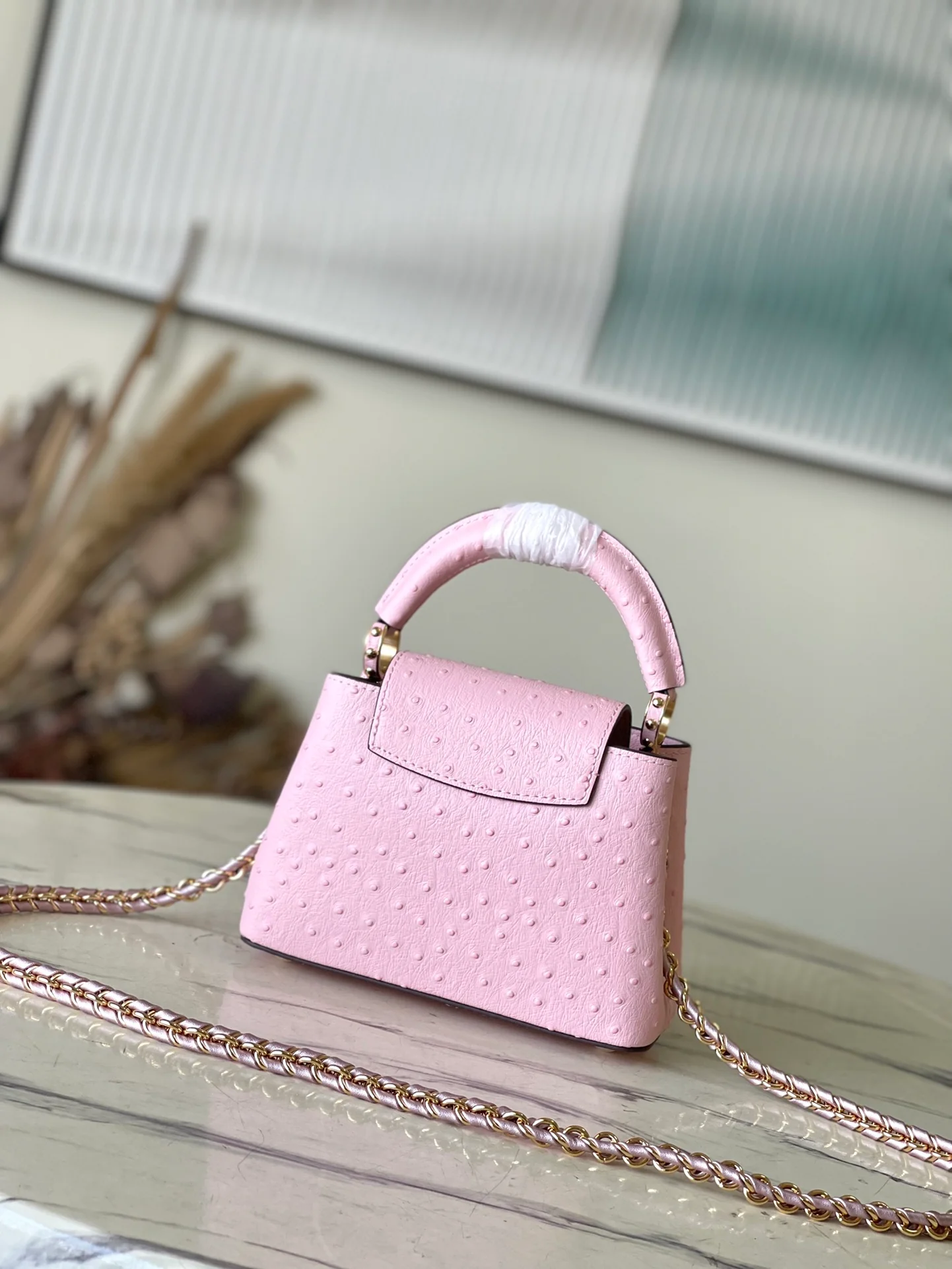 n48865-LV-capucines-yhl-pink мини-принт страуса