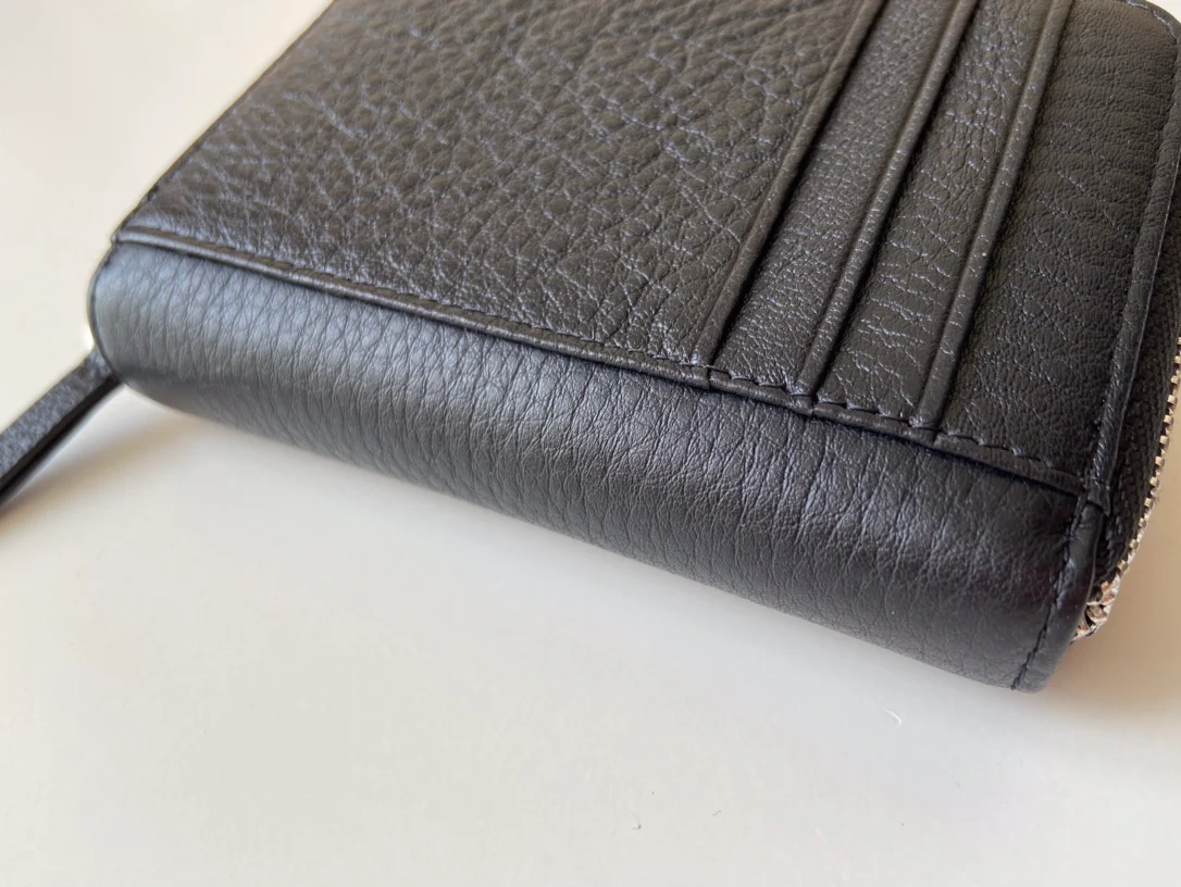 Balenciaga 拉链零钱包-荔枝牛皮