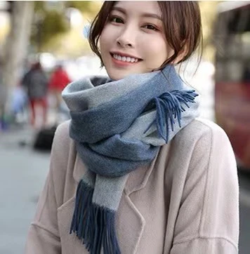 Двусторонний кашемировый шарф Hermes - 180 см - 35 см - 2