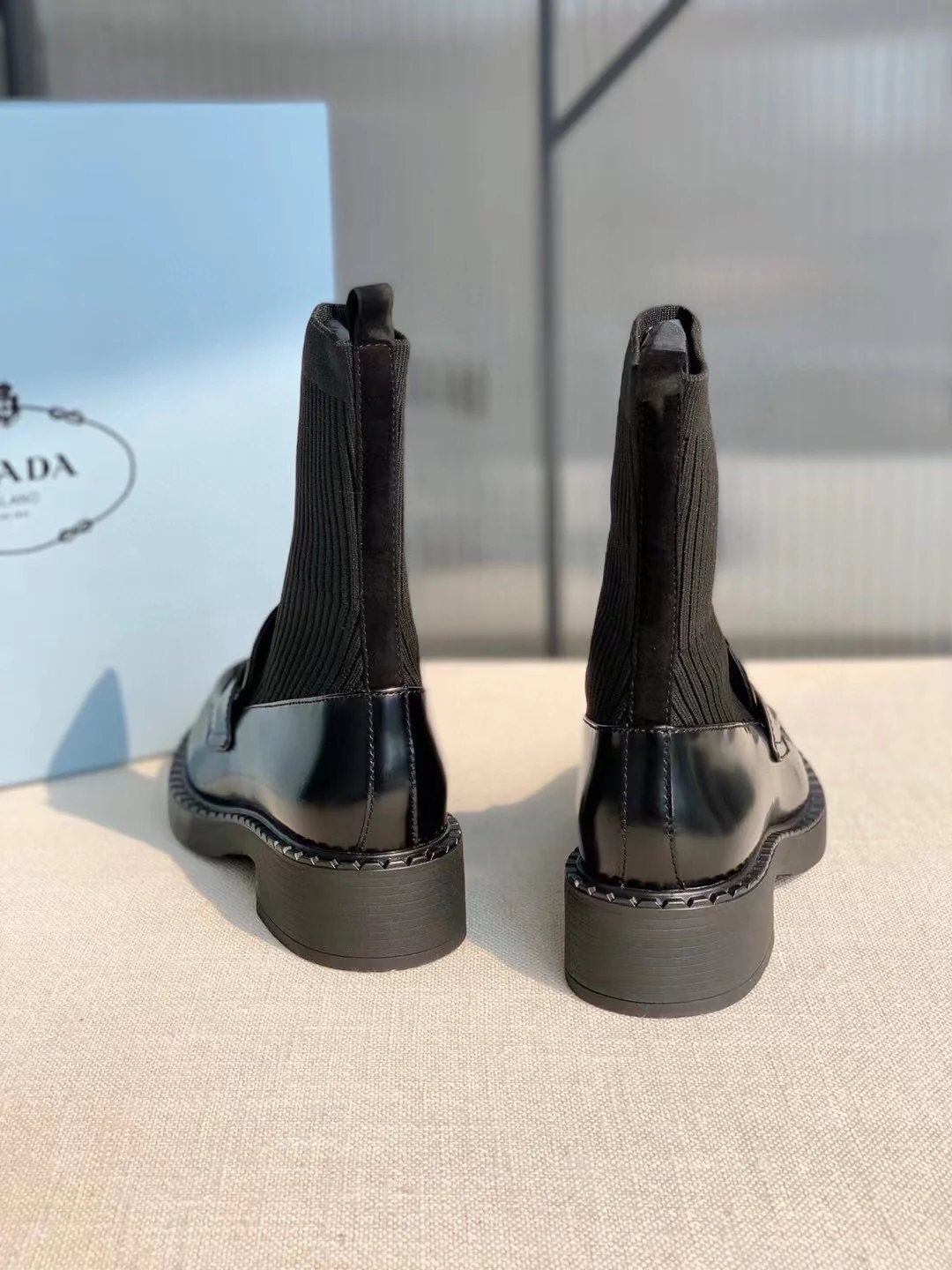 Обувь Prada - Prada - классические ботильоны-носки - лоферы - черные