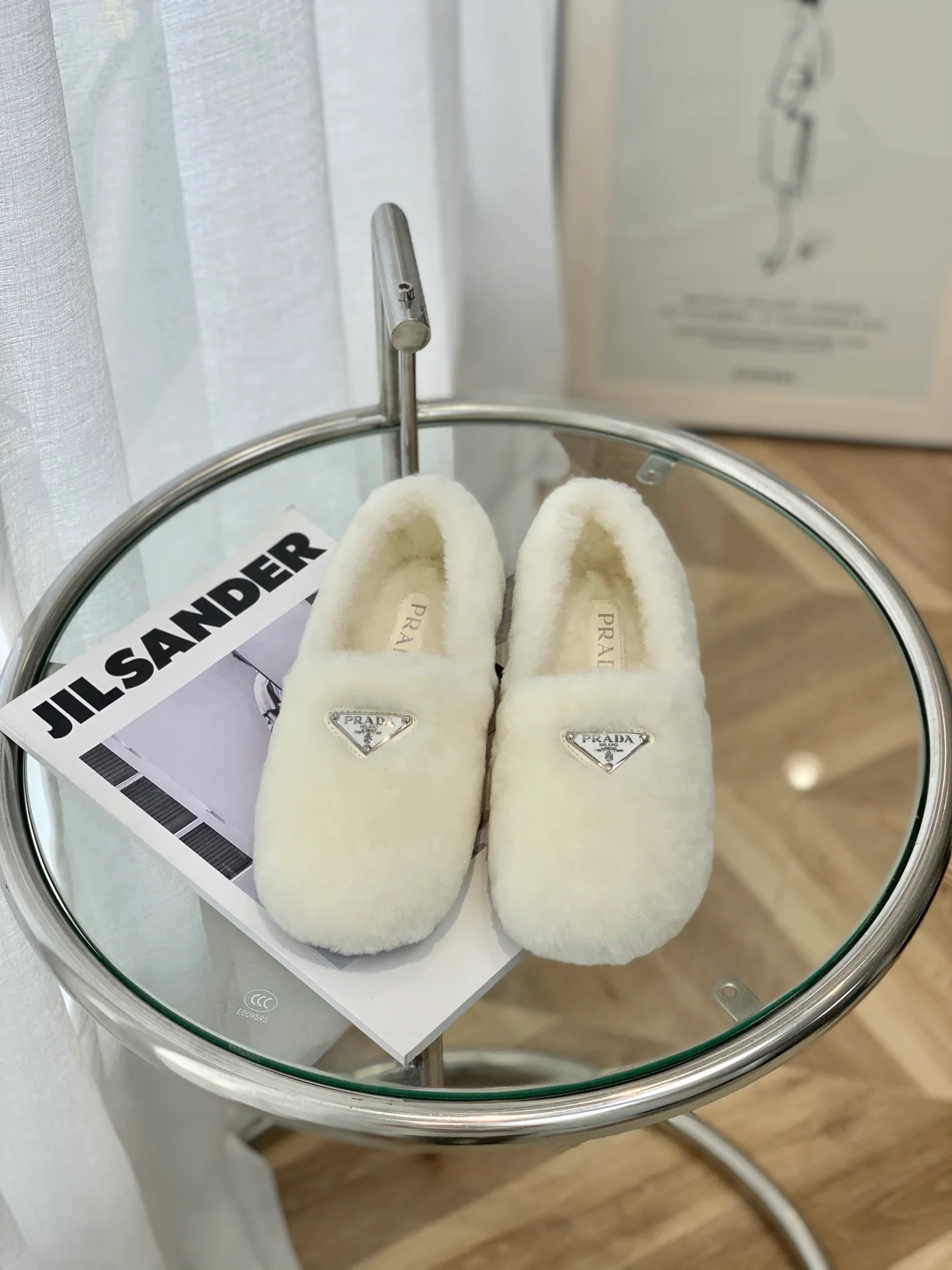 Обувь Prada - Prada - шерстяные лоферы - белые