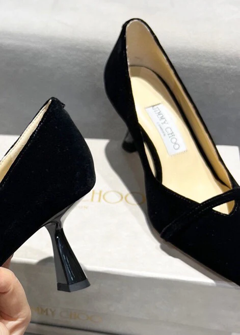 Туфли на высоком каблуке Jimmy Pearl с пряжкой и острым носком - 5