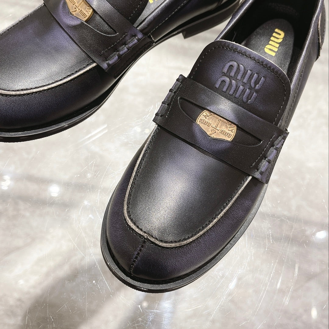 Лоферы Miu Miu Coin - Черные - 1