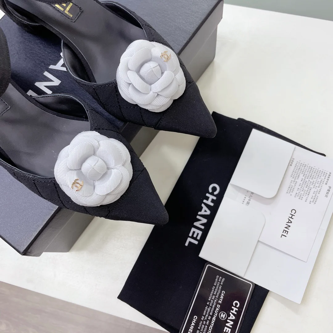 Балетки Chanel Camellia - Черные - 1